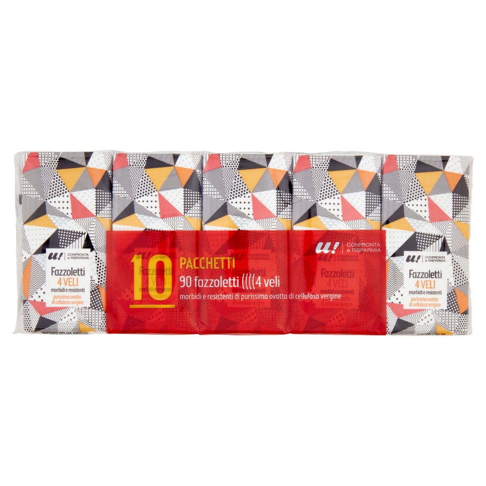 10 Pacchetti di Fazzoletti 4 veli U! Confronta e Risparmia